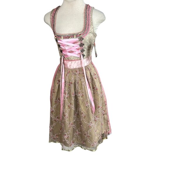 Stockerpoint Alison Pink Corset Tyrol Dirndl Oktorfest NWT Size 34 - Picture 3 of 13